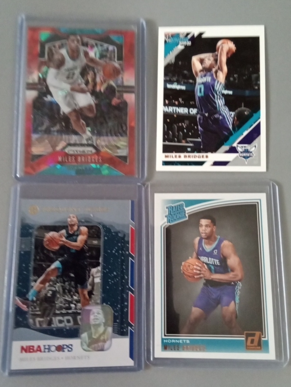 Panini Miles Bridges Basketball Card Lot - Teal, Purple, White